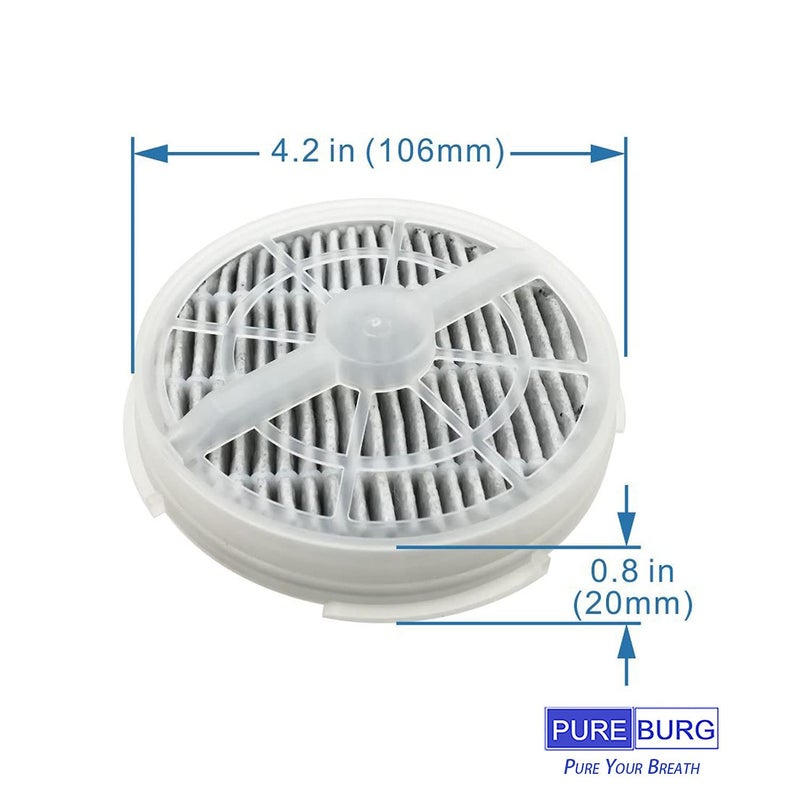 PUREBURG GL-2103 Replacement Filter Compatible with RIGOGLIOSO JINPUS MELEDEN Houzetek WSTA DHS COSTWAY & SY900S Air Purifiers,2-Pack HEPA Activated Carbon 2-in-1 - Image 4